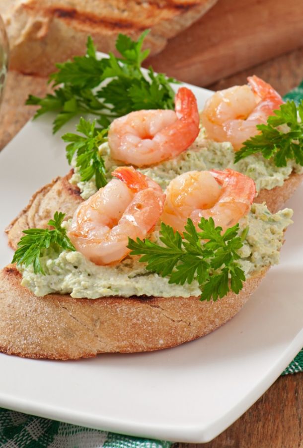 Mango Shrimp Bruschetta